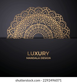 Luxury mandala background design template 