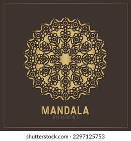 Plantilla de diseño de fondo de Mandala de lujo