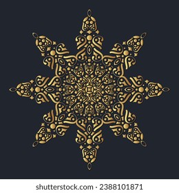 Plantilla de diseño de fondo de Mandala de lujo