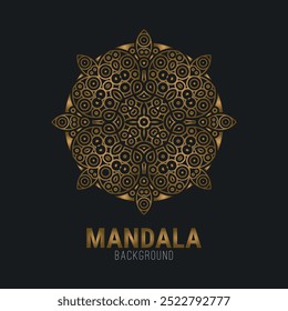 Plantilla de diseño de fondo de mandala de lujo