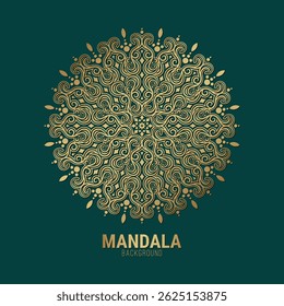 Plantilla de diseño de fondo de mandala de lujo