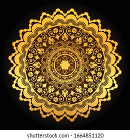Vector de diseño de fondo Mandala de lujo