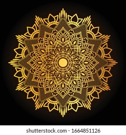 Vector de diseño de fondo Mandala de lujo