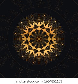 Vector de diseño de fondo Mandala de lujo