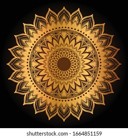 Vector de diseño de fondo Mandala de lujo
