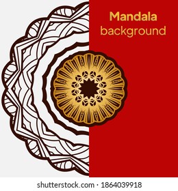 Diseño de fondo Mandala de lujo. Ilustración del vector