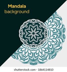 Luxuriöses Mandala-Hintergrunddesign. Vektorgrafik