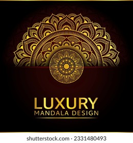 Luxus-Mandala-Hintergrund-Design mit Vektordekoration