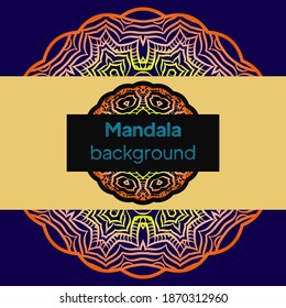 Luxury mandala background design for wedding invitation card cover. Vector illustration