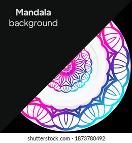 Luxury mandala background design for wedding invitation card cover. Vector illustration