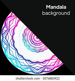Luxury mandala background design for wedding invitation card cover. Vector illustration