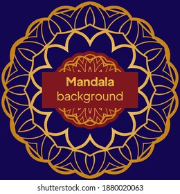 Luxury mandala background design for wedding invitation card cover. Vector illustration