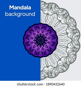 Luxury mandala background design for wedding invitation card cover. Vector illustration