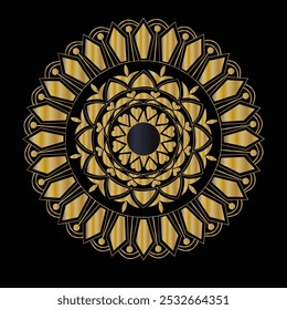 Luxury mandala background with elegant golden arabesque