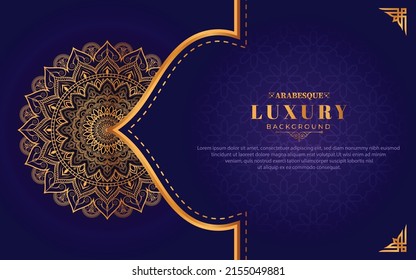 Luxury mandala background with floral ornament pattern. Hand drawn gold mandala design. Vector mandala template for decoration invitation, cards, wedding, logos, cover, brochure, flyer, banner