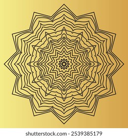 Luxury mandala background with floral ornament pattern. Hand drawn gold mandala design. Vector mandala template for decoration invitation, cards, wedding, logos, cover, brochure, flyer, banner.
