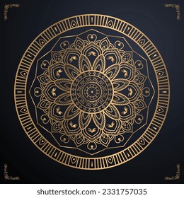 Luxury mandala background and mandala gold. 