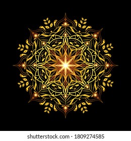 Luxury mandala background with gold arabesque pattern arabic islamic east style