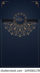 Luxury mandala background  in gold color