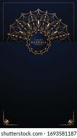 Luxury mandala background  in gold color