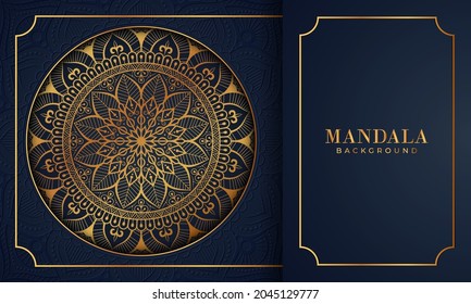 Luxury Mandala Background in Gold Color