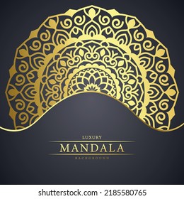 Luxury mandala background. Gold color ornamental mandala design.