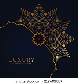 Luxury mandala background in gold color arabesque pattern Arabic Islamic east style. Ramadan Style Decorative mandala. Mandala for print, cover, brochure, flyer, banner
