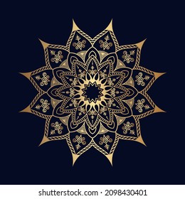 Luxury mandala background with golden.