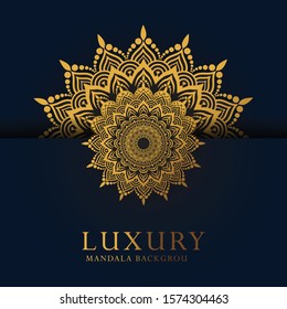 Luxury mandala background with golden arabesque pattern