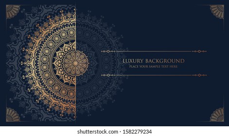Luxury mandala background with golden arabesque pattern arabic islamic east style
