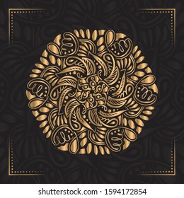 Luxury mandala background with golden arabesque pattern Arabic Islamic east Style Premium Vector