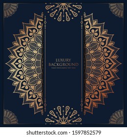 Luxury mandala background with golden arabesque pattern Arabic Islamic east style
