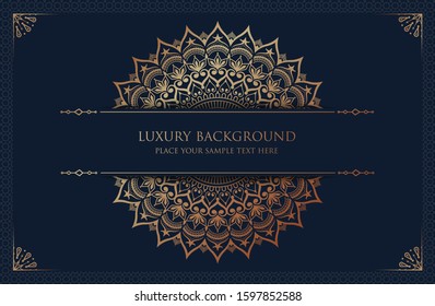 Luxury mandala background with golden arabesque pattern Arabic Islamic east style