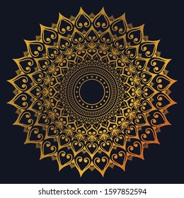 Luxury mandala background with golden arabesque pattern Arabic Islamic east style