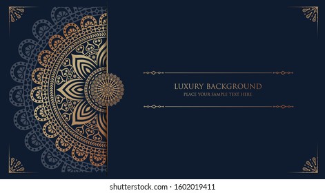 Luxury mandala background with golden arabesque pattern Arabic Islamic east style