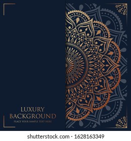 Luxury mandala background with golden arabesque pattern Arabic Islamic east style