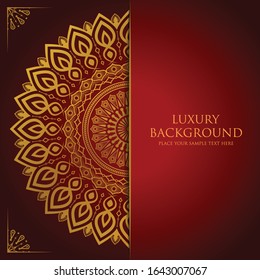 Luxury mandala background with golden arabesque pattern Arabic Islamic east style