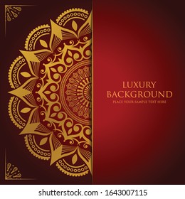 Luxury mandala background with golden arabesque pattern Arabic Islamic east style