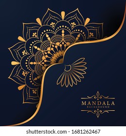 Luxury mandala background with golden arabesque pattern arabic islamic east style. Decorative mandala for print, poster, cover, brochure, flyer, banner