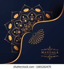 Luxury mandala background with golden arabesque pattern arabic islamic east style. Decorative mandala for print, poster, cover, brochure, flyer, banner