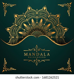 Luxury mandala background with golden arabesque pattern arabic islamic east style. Decorative mandala for print, poster, cover, brochure, flyer, banner