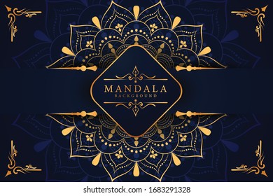 Luxury mandala background with golden arabesque pattern Arabic Islamic east style. Decorative mandala for print, poster, cover, brochure, flyer, banner	
