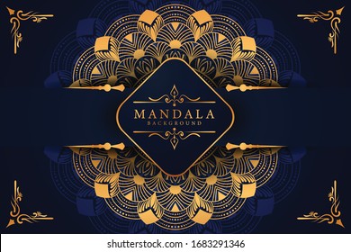 Luxury mandala background with golden arabesque pattern Arabic Islamic east style. Decorative mandala for print, poster, cover, brochure, flyer, banner	
