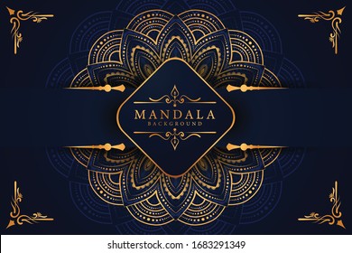 Luxury Mandala Background With Golden Arabesque Pattern Arabic Islamic East Style. Decorative Mandala For Print, Poster, Cover, Brochure, Flyer, Banner	
