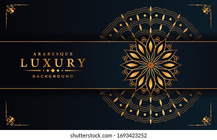 
Luxury mandala background with golden arabesque pattern arabic islamic east style.ornament elegant invitation wedding card , invite , backdrop cover banner illustration vector design
