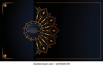 Luxury mandala background with golden arabesque pattern Arabic Islamic east style. Flower. Oriental. Book Page. Outline