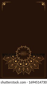 Luxury mandala background with golden arabesque pattern arabic islamic east style for Wedding card, book cover.