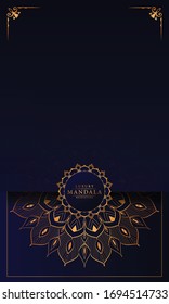 Luxury mandala background with golden arabesque pattern arabic islamic east style for Wedding card, book cover.