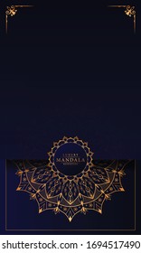 Luxury mandala background with golden arabesque pattern arabic islamic east style for Wedding card, book cover.
