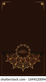 Luxury mandala background with golden arabesque pattern arabic islamic east style for Wedding card, book cover.
